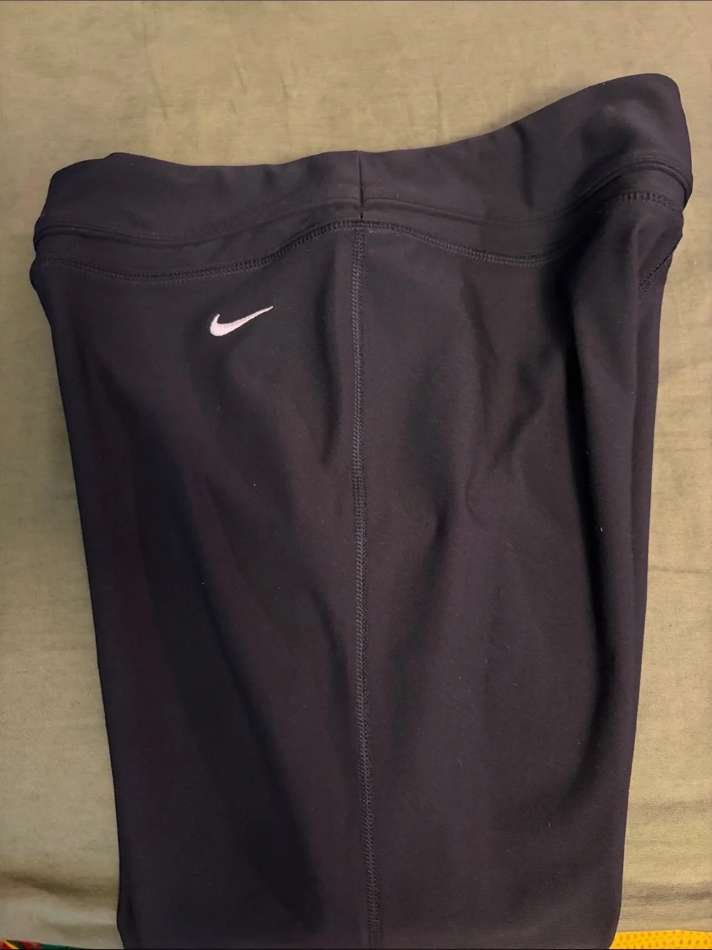 Nike Black Capri Leggings with White Swoosh